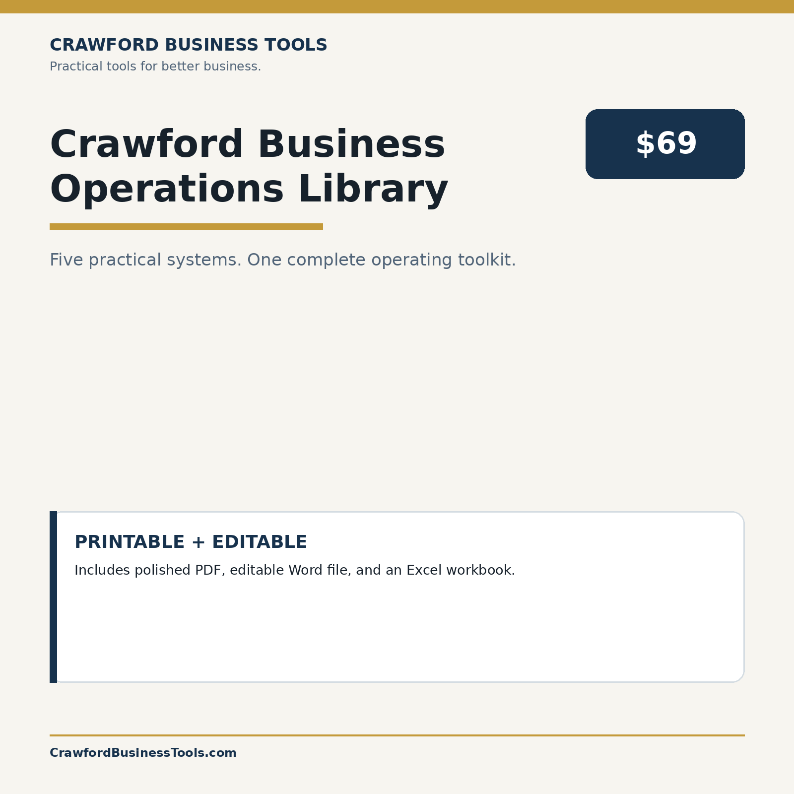 Crawford Business Operations Library product cover
